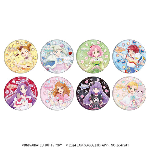 『アイカツ!×サンリオキャラクターズ』ホログラム缶バッジ(65mm) 02/トレーディング(全8種)(等身イラスト)